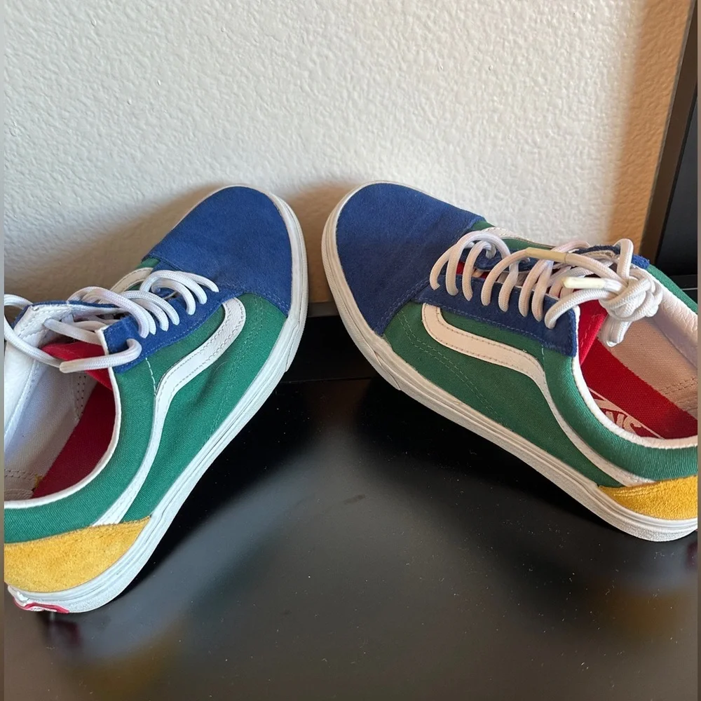 Vans Old Skool Yacht Club women’s size 8.0 Multi Color Block Canvas & Suede